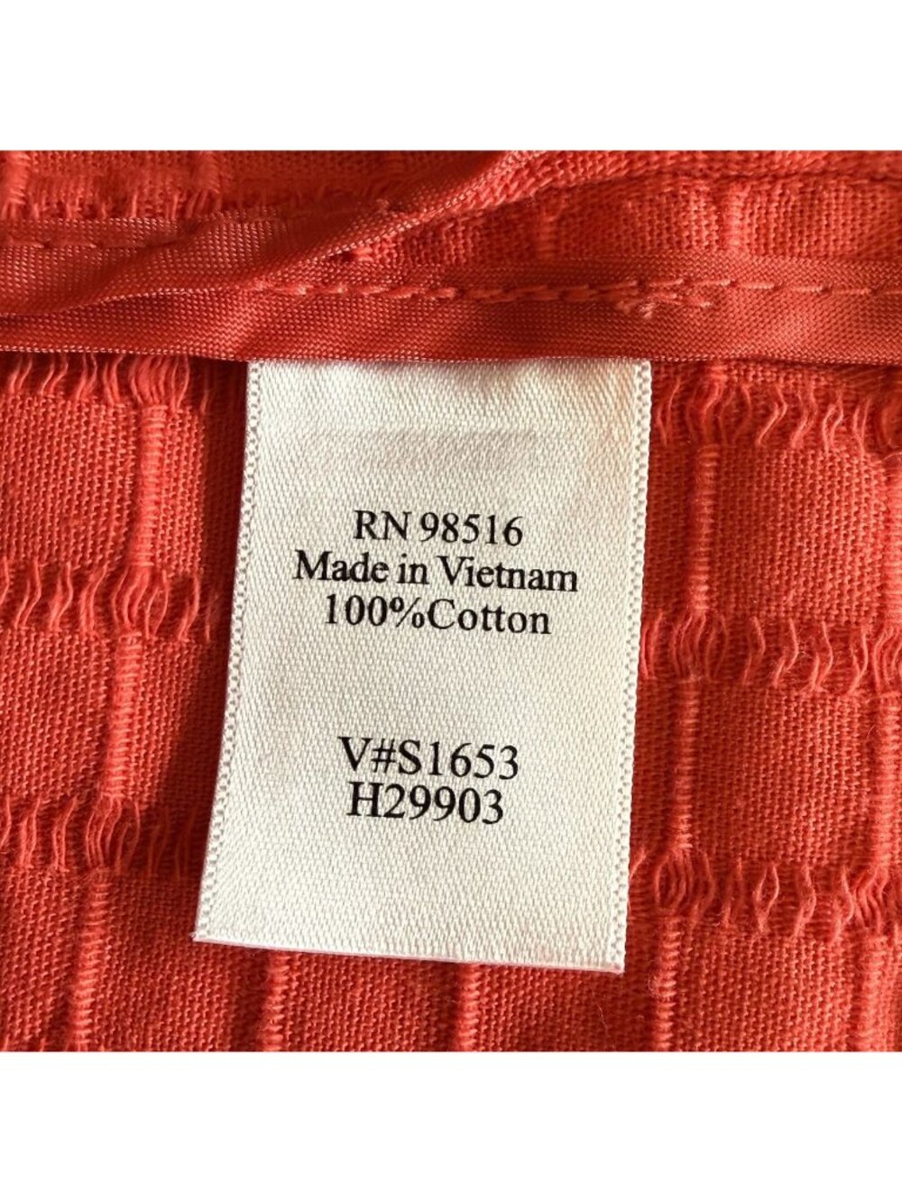 Coldwater Creek Womens 20 Jacket Orange Textured Cotton Pockets Snaps Spring - Picture 13 of 16